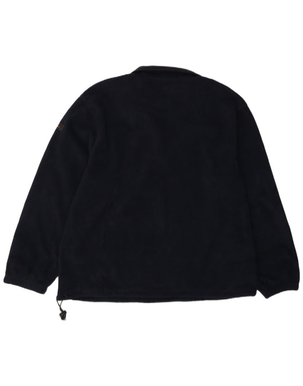 Maglione in pile da uomo con zip e collo Izod 2XL poliestere blu navy