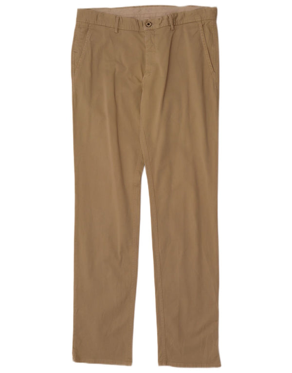 Pantaloni chino vestibilità regolare da uomo Massimo Dutti EU 42 Large W32 L33 Beige