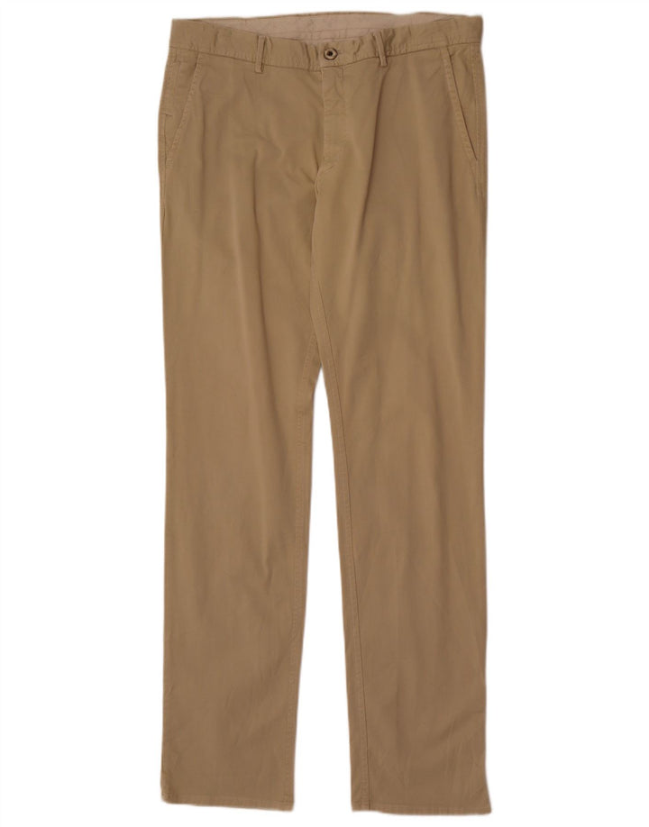 Pantaloni chino vestibilità regolare da uomo Massimo Dutti EU 42 Large W32 L33 Beige
