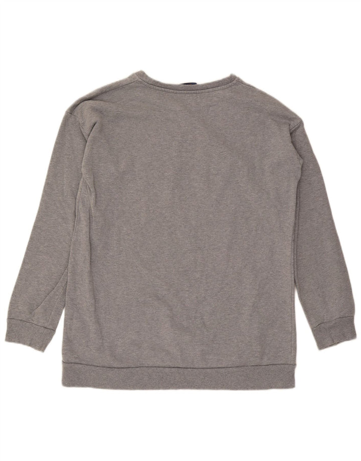 Trussardi Jeans Felpa Grafica da Uomo Maglione Large in Cotone Grigio