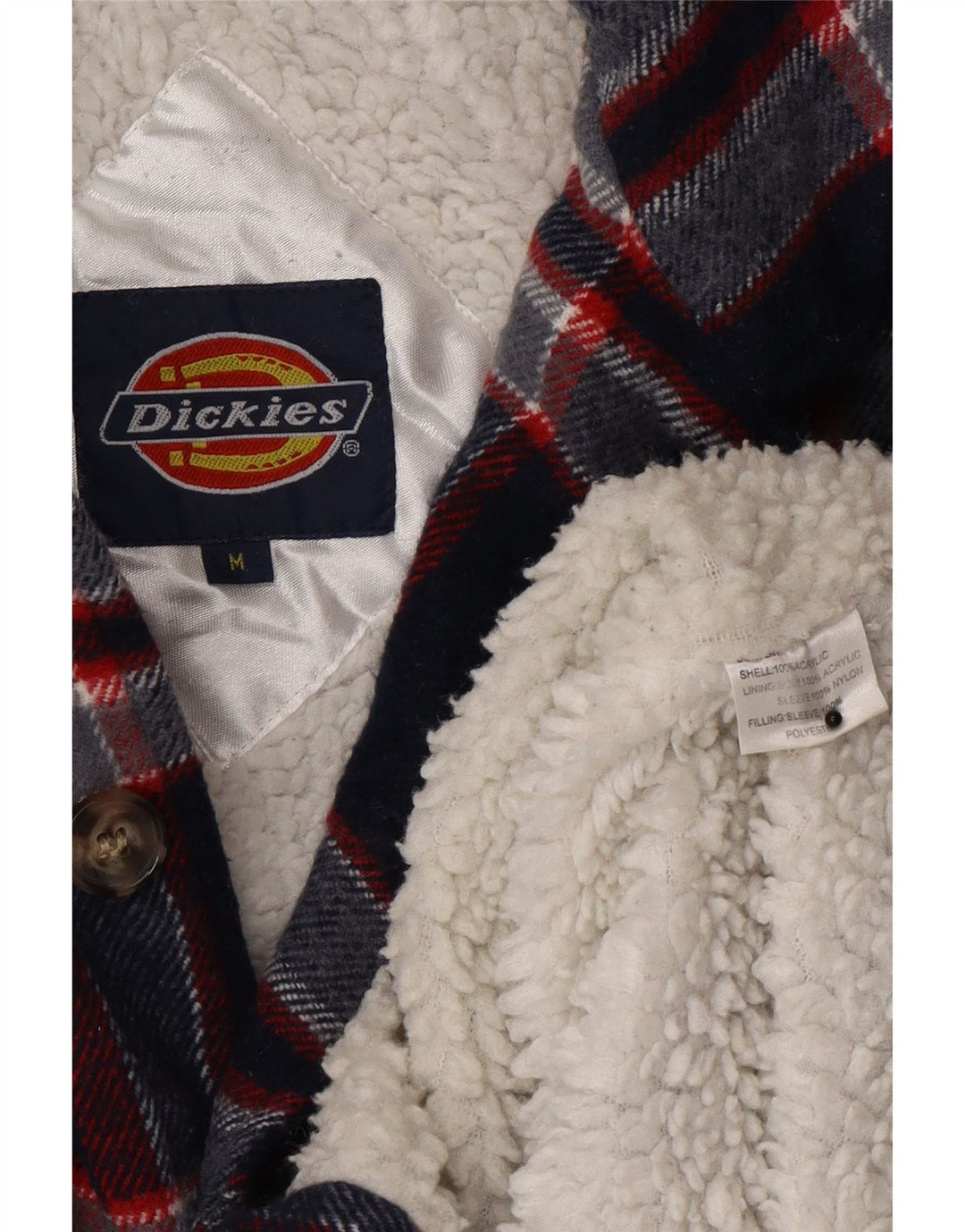 Dickies Camicia da uomo in flanella da boscaiolo media, acrilico a quadri blu navy