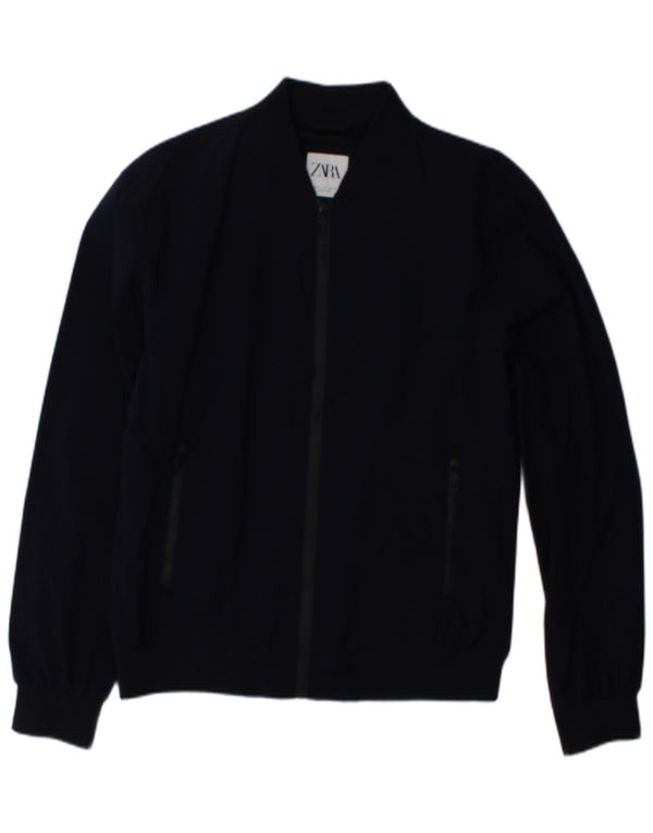 Giubbotto bomber da uomo Zara UK 40 grande blu navy
