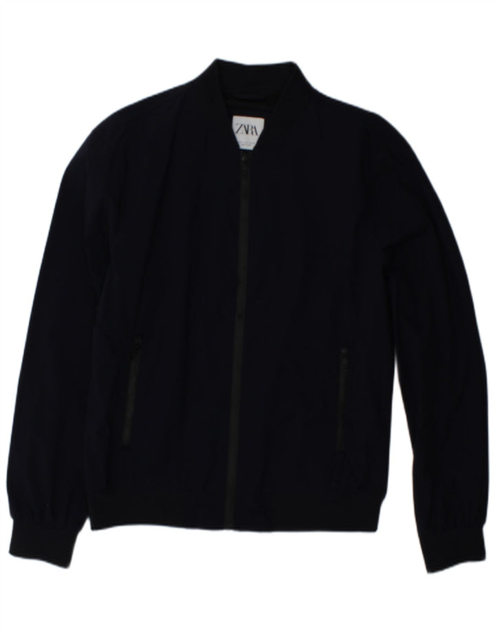 Giubbotto bomber da uomo Zara UK 40 grande blu navy
