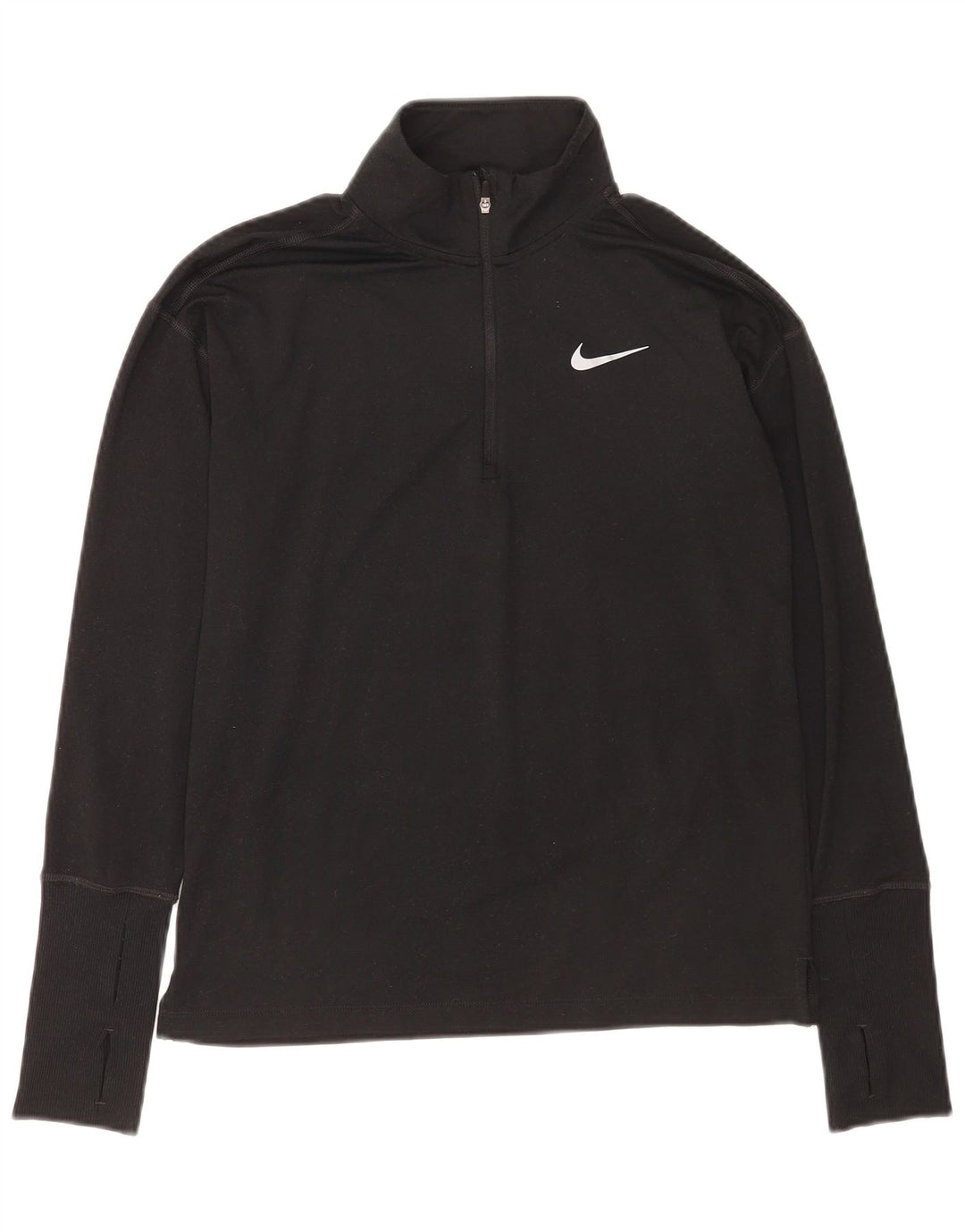 Top Nike da uomo Dri Fit con zip e collo a maniche lunghe XS nera