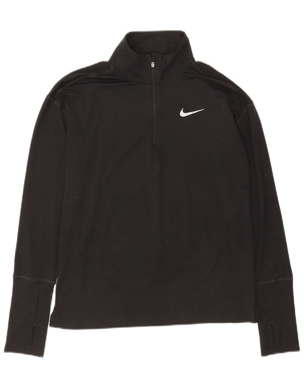 Top Nike da uomo Dri Fit con zip e collo a maniche lunghe XS nera