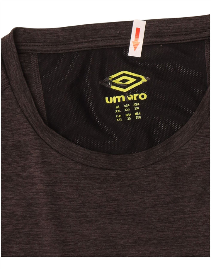 T-shirt da uomo Umbro Top 2XL Poliestere color block grigio