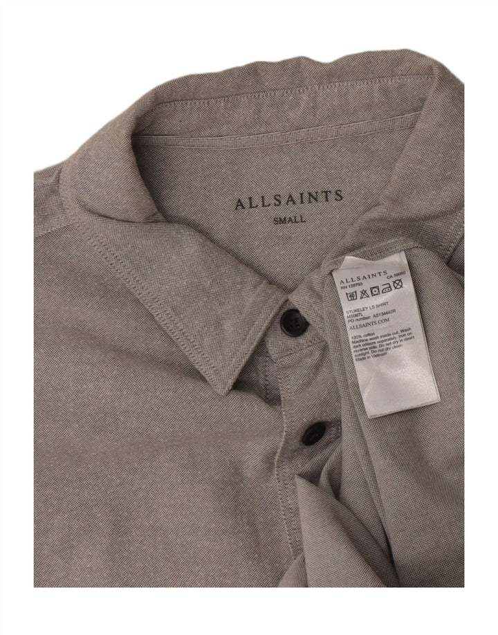 Camicia da uomo All Saints Small in cotone grigio