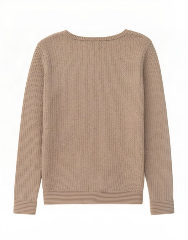 Polo Assn. Maglione da donna con scollo a barca UK 10 piccolo cotone beige