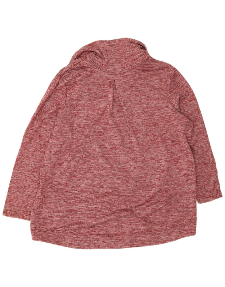 Felpa oversize da donna Eddie Bauer Jumper UK 20 2XL Rosso chiazzato