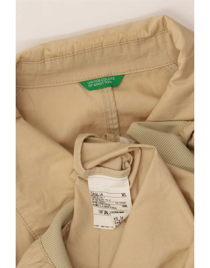 Giubbotto bomber da uomo Benetton UK 42 XL Cotone beige
