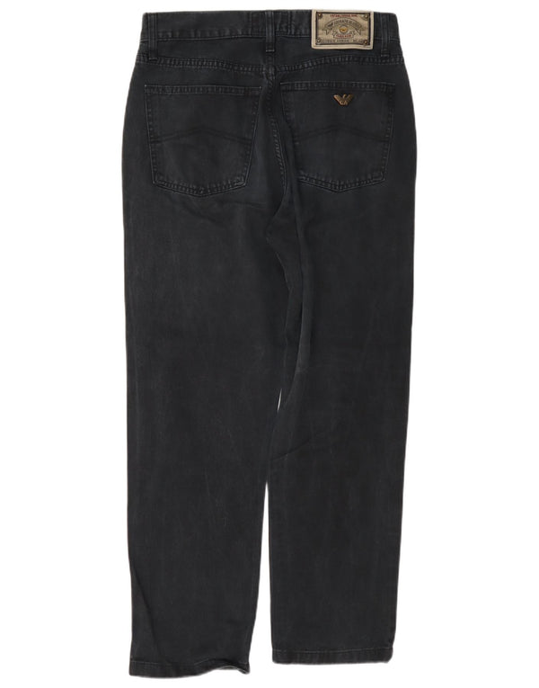 Pantaloni casual dritti da uomo Armani W32 L28 in cotone grigio