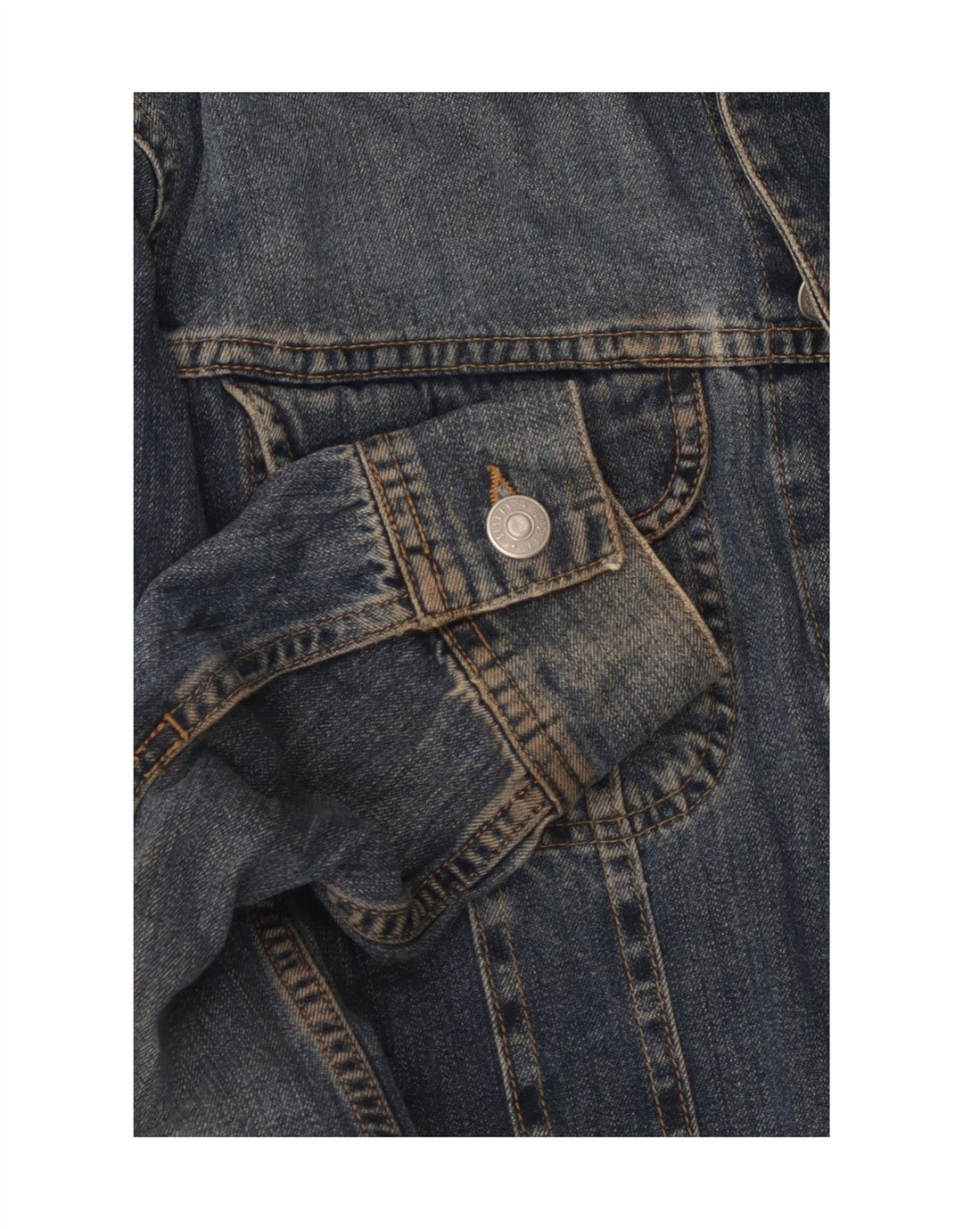 Giacca di jeans da donna SISLEY UK 10 piccola in cotone blu