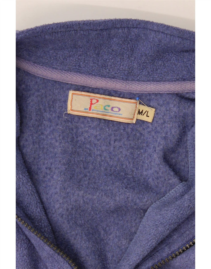 PACO Mens Zip Neck Fleece Jumper Medium Navy Blue Polyester Vintage Paco and Second-Hand Paco from Messina Hembry 