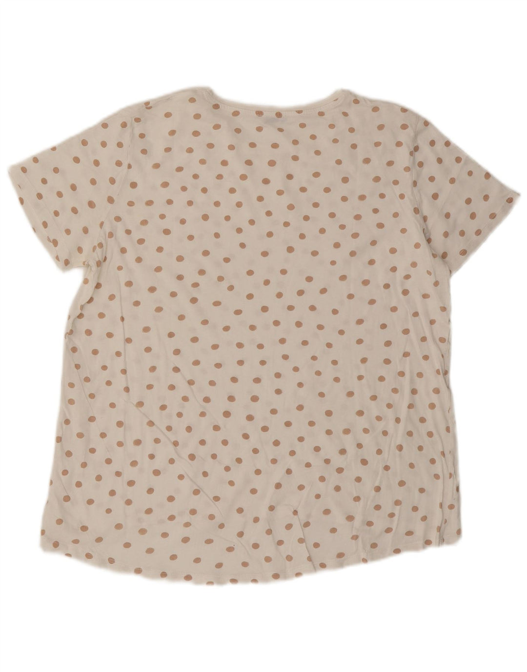 ZARA T-shirt da Donna Top UK 16 Grandi Pois Bianchi