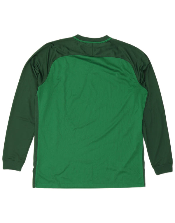 Maglia Nike Dri Fit da uomo a maniche lunghe XL verde color block