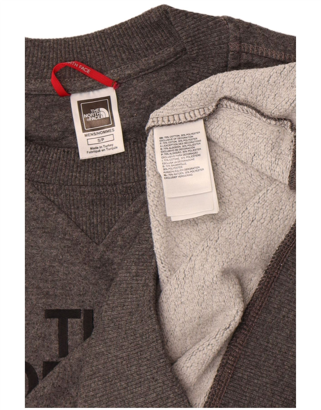 Felpa grafica da uomo The North Face Maglione piccolo cotone chiazzato grigio