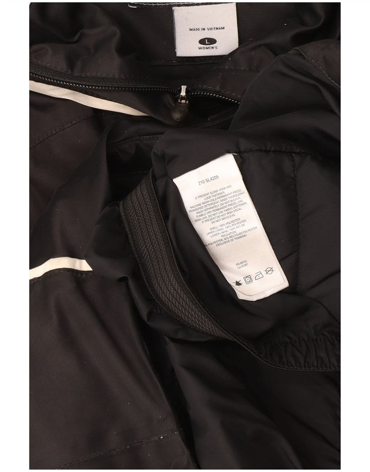 Giacca a vento con cappuccio da donna Columbia UK 16 grande poliestere nero