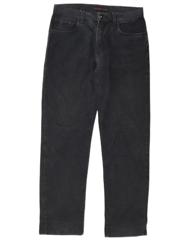 Jeans Straight Uomo Trussardi IT 48 Medio W34 L30 Cotone Nero