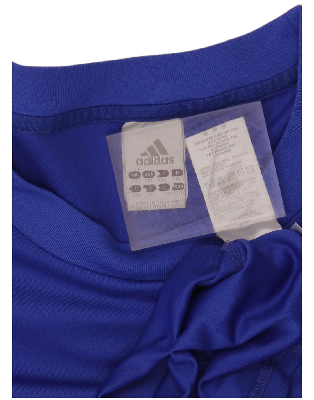 T-shirt ADIDAS da uomo Climalite Top 2XL blu poliestere