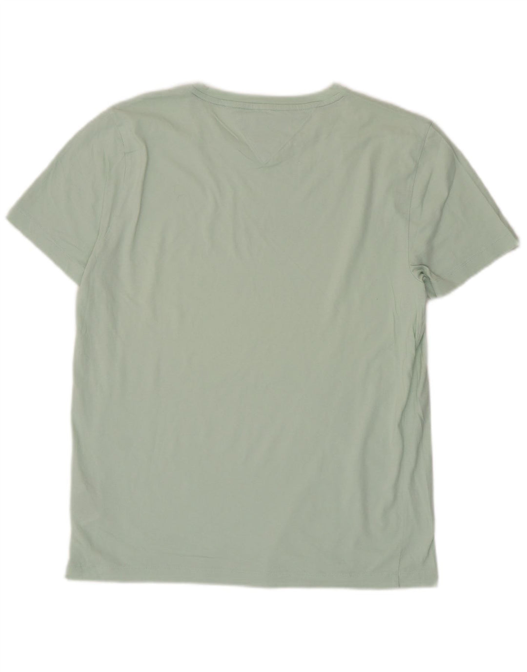 TOMMY HILFIGER T-shirt grafica da donna Top UK 16 Large Green Cotton