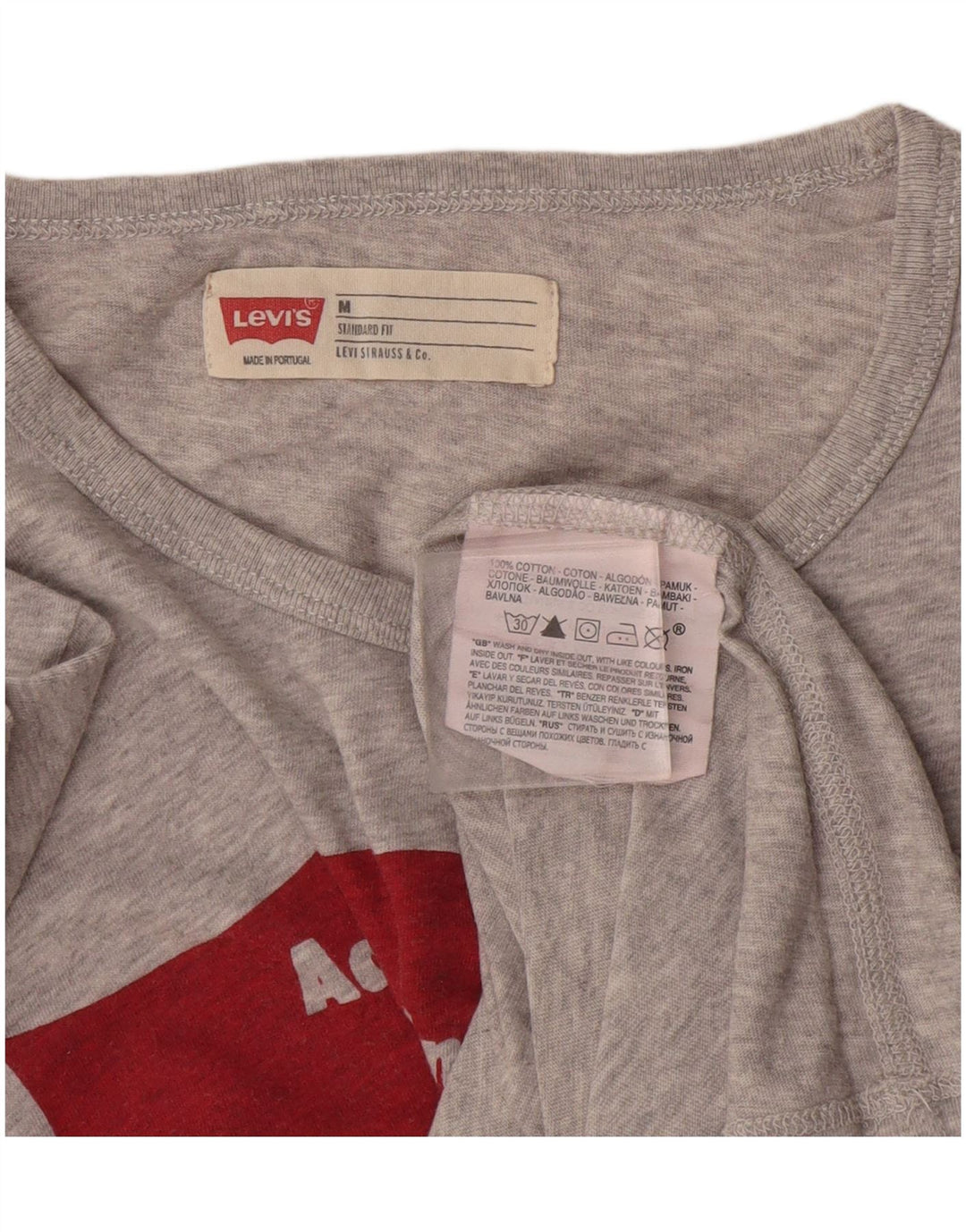 T-shirt grafica da uomo con vestibilità standard Levi's, in cotone grigio medio