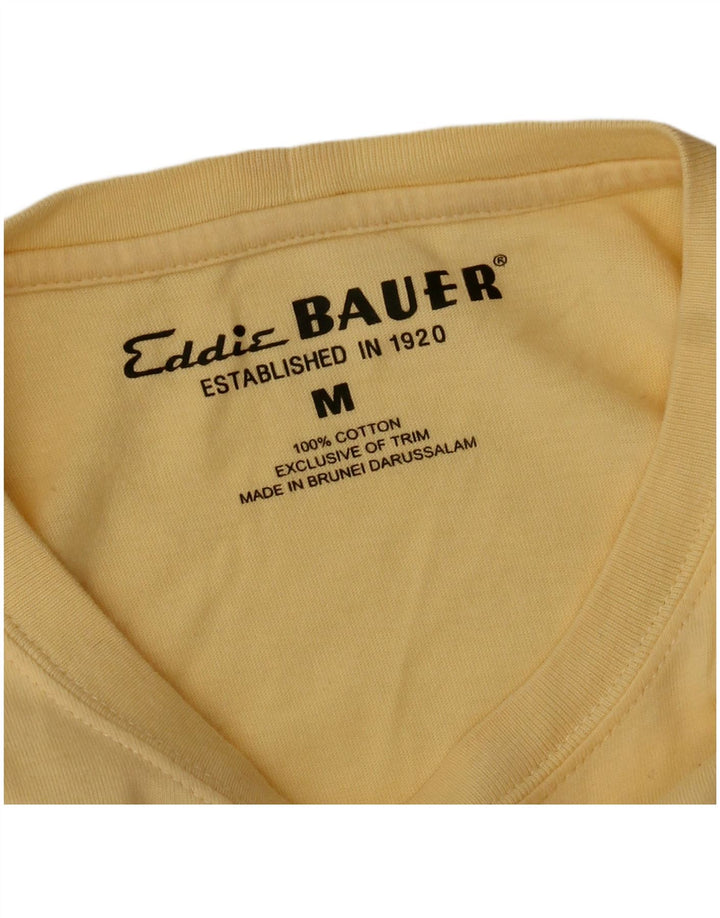 T-shirt da uomo Eddie Bauer Top in cotone giallo medio