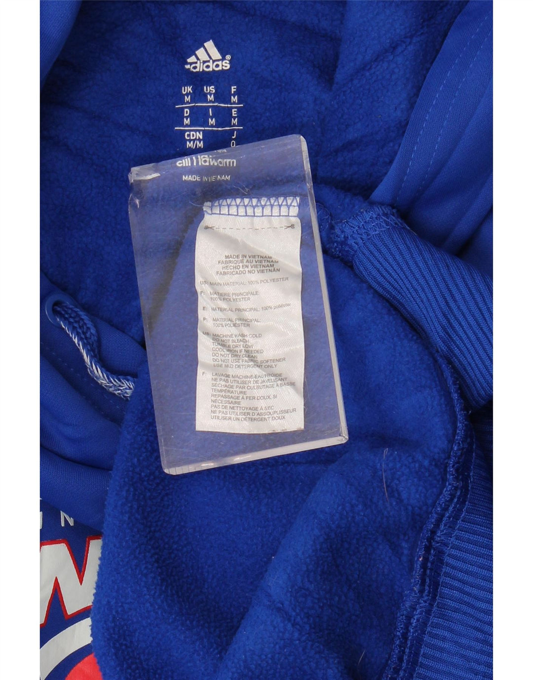 Felpa con cappuccio grafica Adidas Panthers da uomo in poliestere blu medio