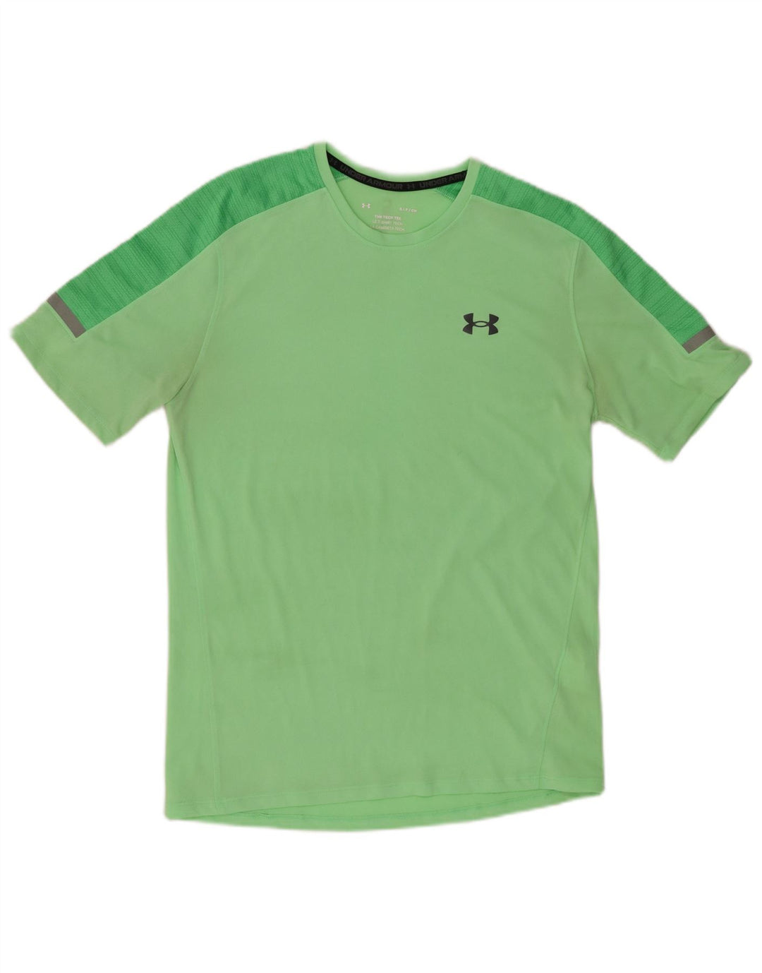 T-shirt grafica da uomo UNDER ARMOUR Top piccolo in poliestere color block verde