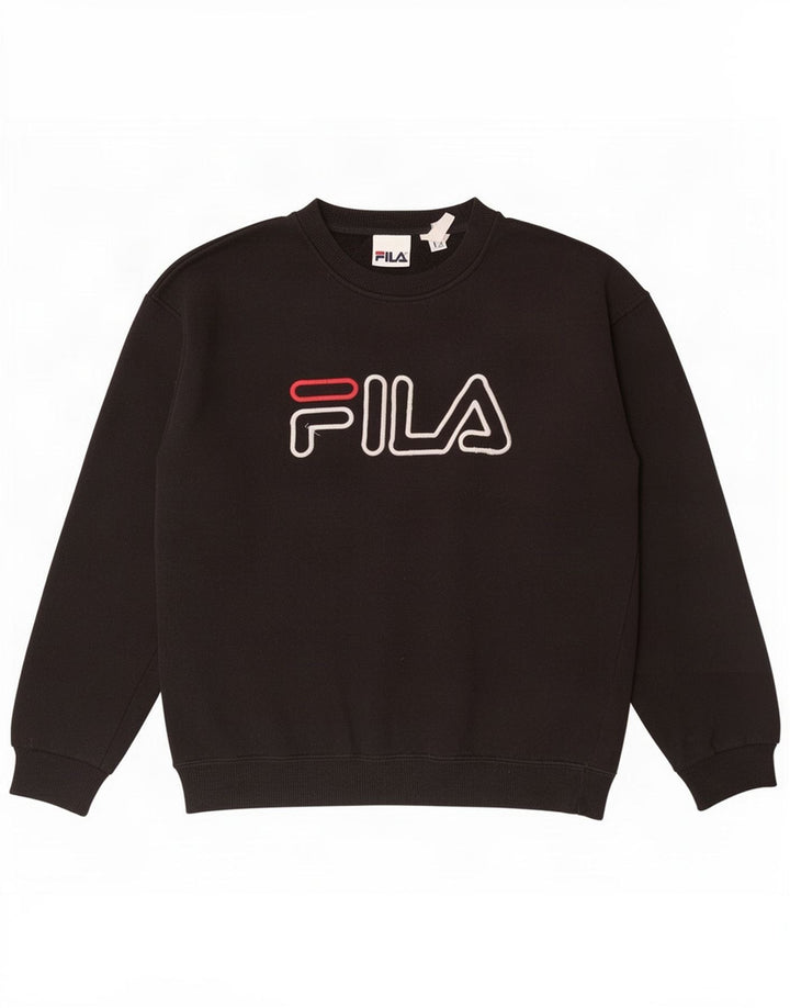 Felpa grafica da uomo Fila Maglione piccolo nero