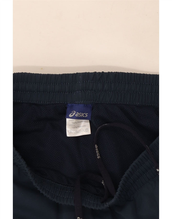 Pantaloni da tuta da uomo Asics piccoli in poliestere blu navy