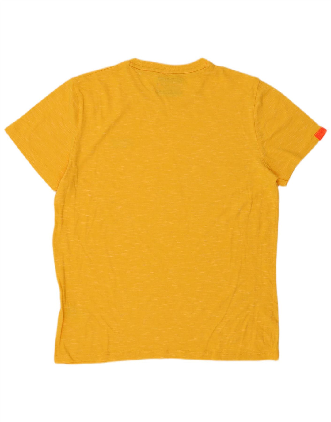 T-shirt da uomo SUPERDRY Top XL in cotone chiazzato giallo