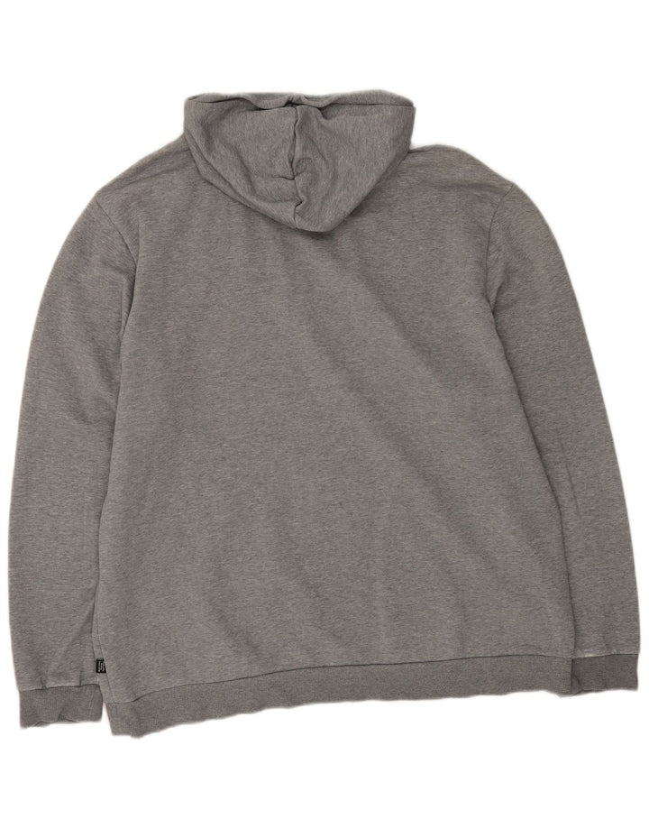 Felpa con cappuccio grafica da uomo Puma 2XL in cotone grigio
