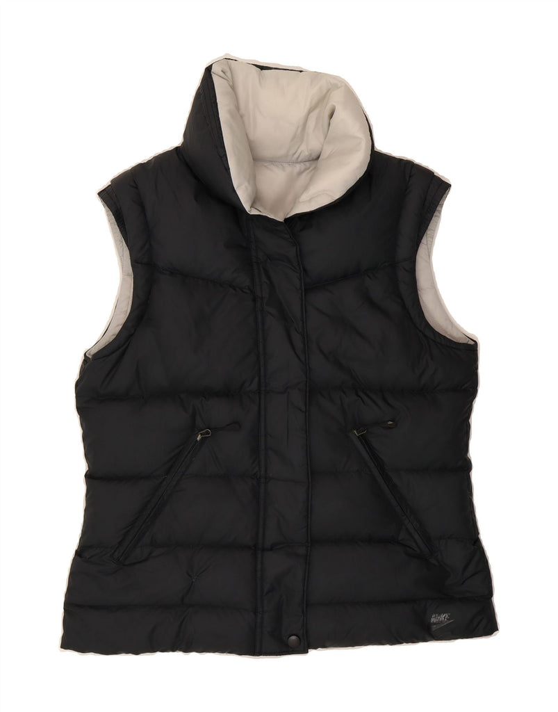 NIKE Womens Reversible Padded Gilet UK 8/10 Small Grey Colourblock Vintage Nike and Second-Hand Nike from Messina Hembry 