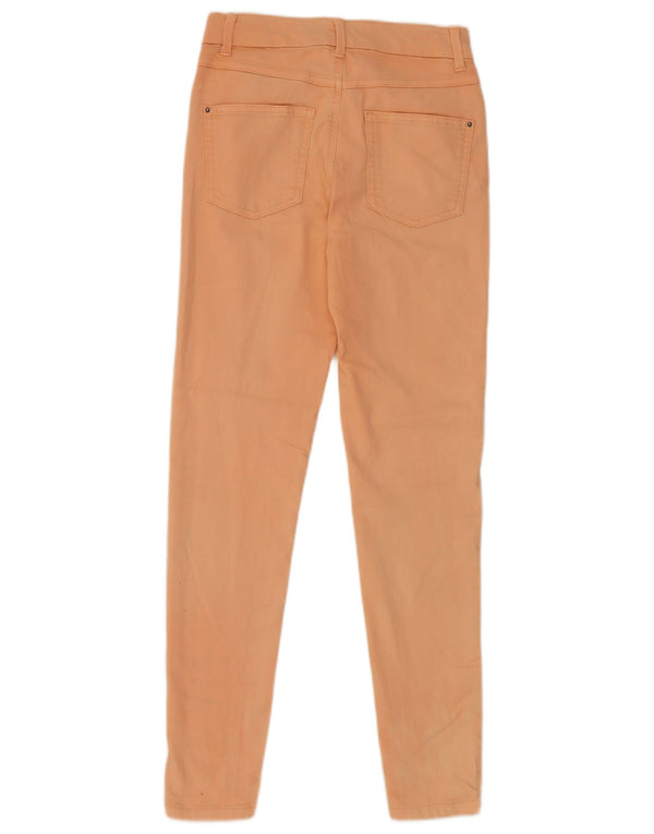 Jeans skinny da donna Marks & Spencer UK 8 piccoli W26 L27 cotone arancione