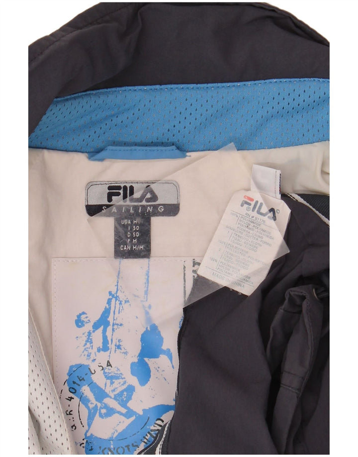 Giacca a vento da uomo FILA IT 50 Large Blu Navy Colourblock in poliammide