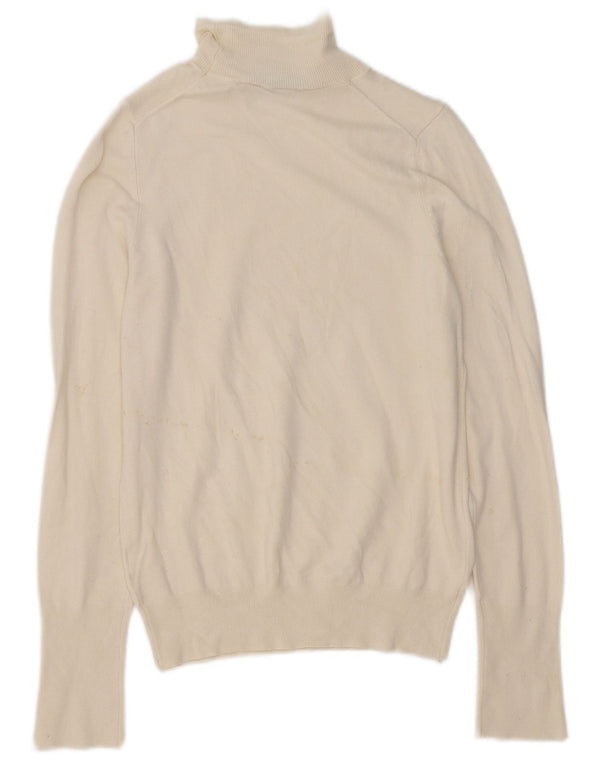 Maglione maglione collo alto da donna Zara UK 10 piccolo beige
