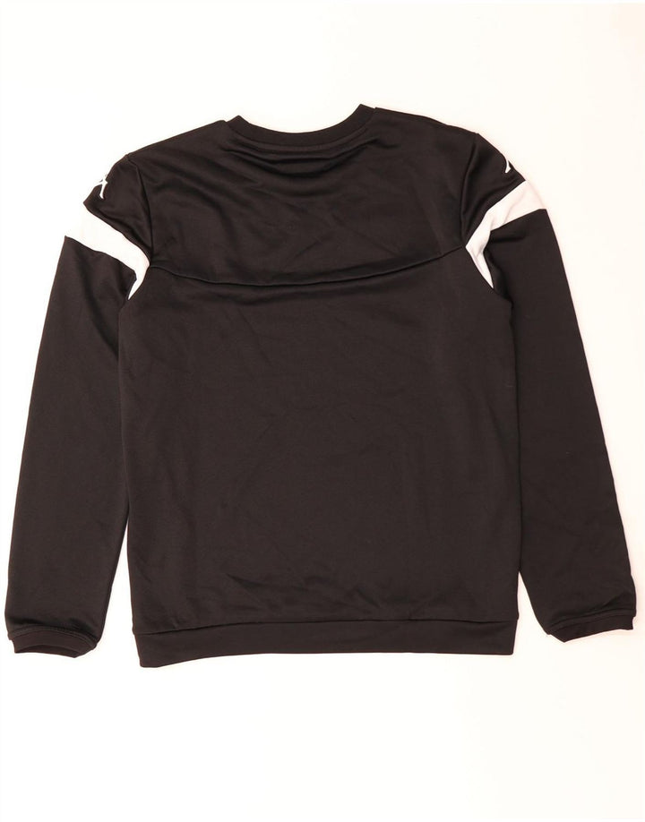 Felpa grafica da uomo Kappa, maglione, colore nero medio, in poliestere color block