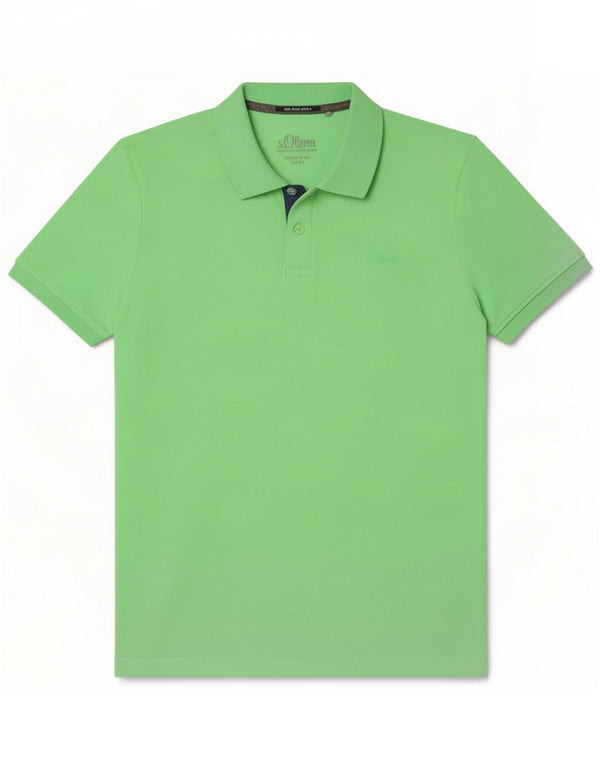 S.Oliver Polo da uomo vestibilità regolare grande verde poliestere