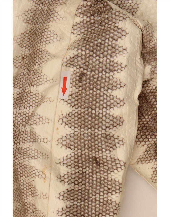 Giacca in pelle da uomo Lee Sands UK 40 grande stampa animalier beige