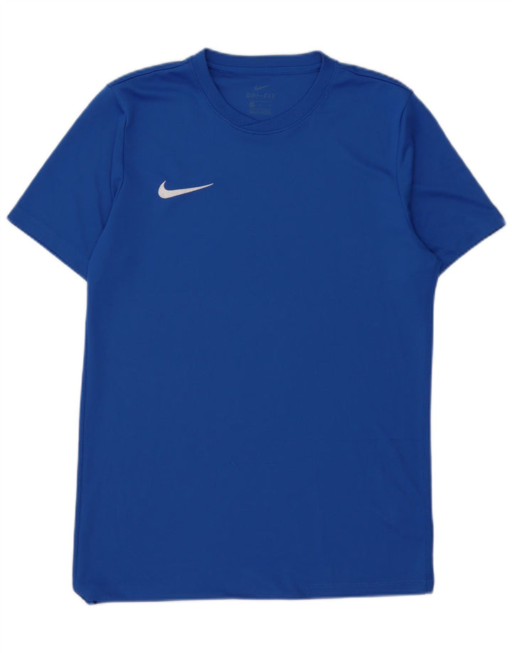 NIKE Mens T-Shirt Top Medium Blue Polyester
