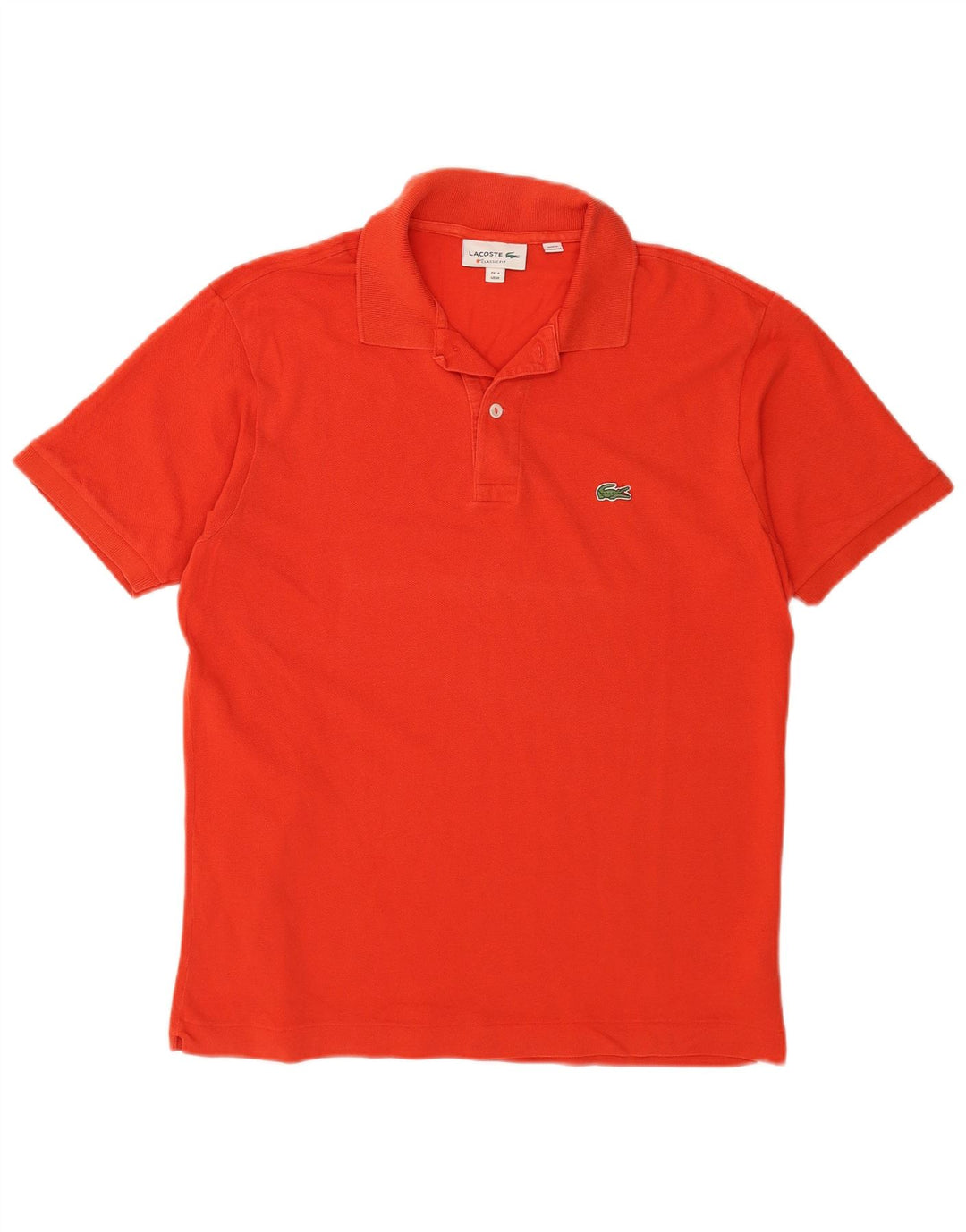 Polo LACOSTE da uomo vestibilità classica taglia 4 cotone arancione medio