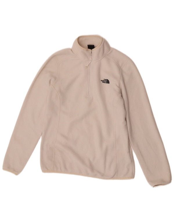 Maglione in pile da donna con collo e zip The North Face UK 16 Large Bianco