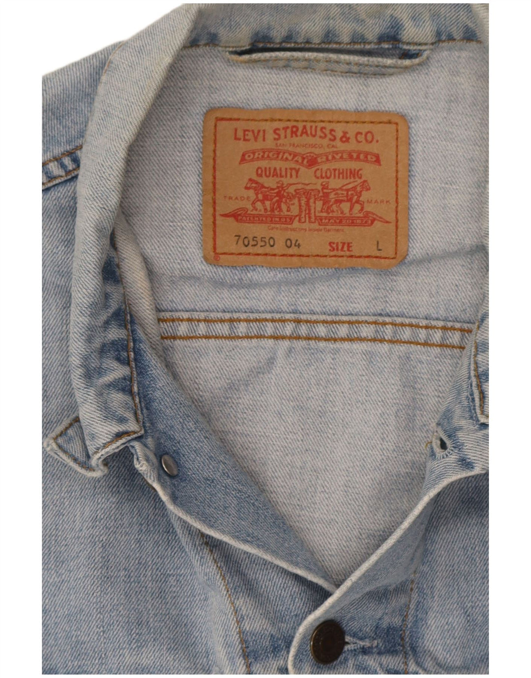 Giacca di jeans da uomo Levi's UK 40 grande cotone blu