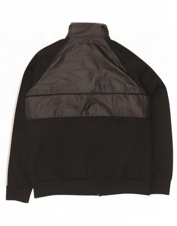 Giacca da ginnastica da uomo Adidas Large nera in poliestere