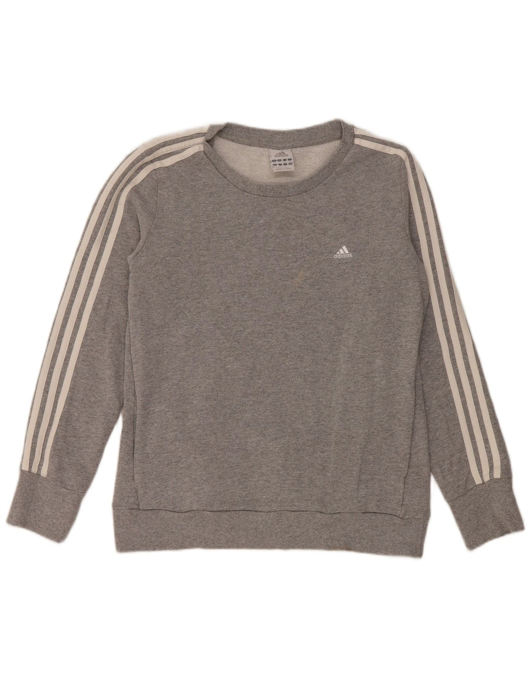 Felpa da donna Adidas Jumper UK 12/14 Cotone grigio medio