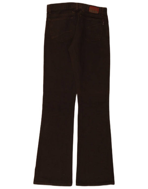 VINTAGE Womens Bootcut Jeans W30 L34 Brown Cotton