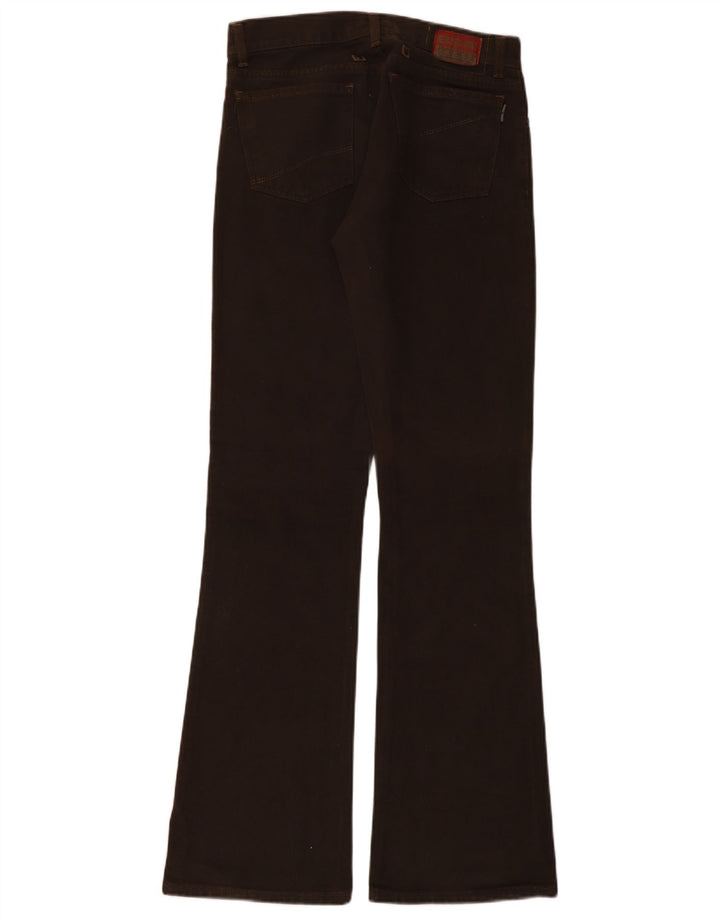 VINTAGE Womens Bootcut Jeans W30 L34 Brown Cotton