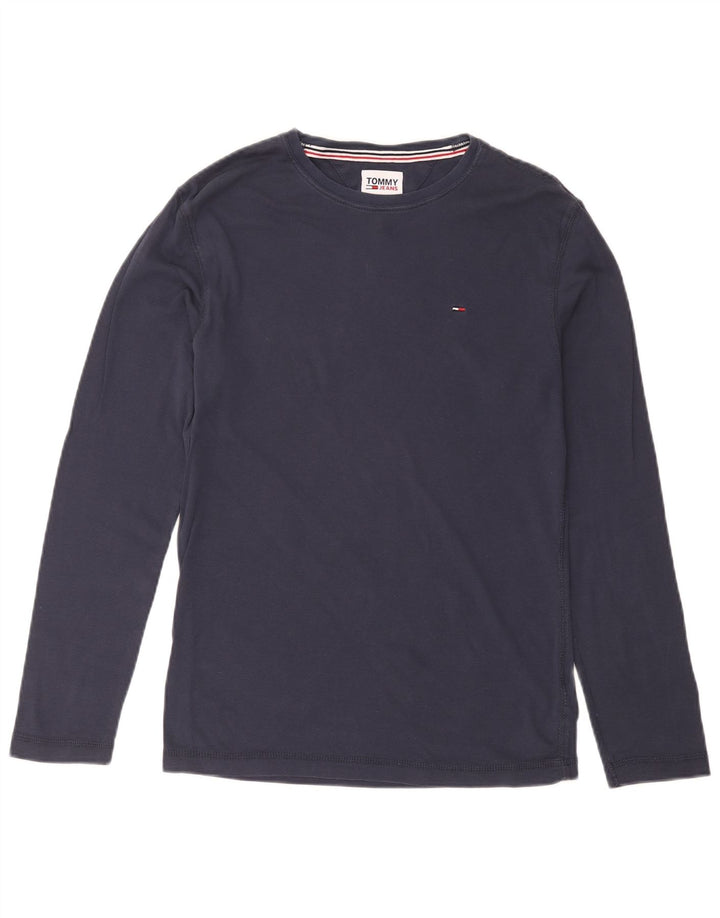 TOMMY HILFIGER Top da uomo a maniche lunghe in cotone blu navy medio