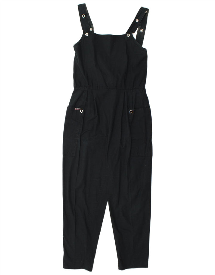 Pantaloni salopette da donna VINTAGE piccoli W26 L23 neri