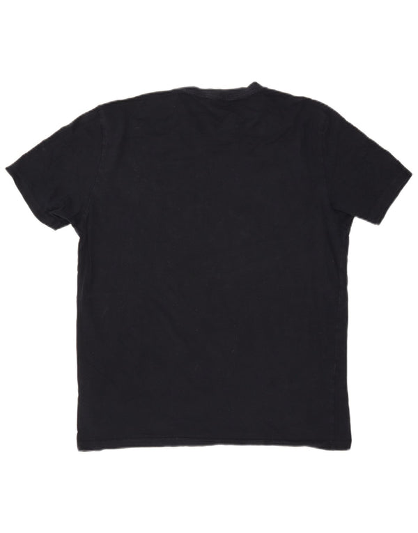 T-shirt da donna REISS Top UK 16 grande cotone blu navy